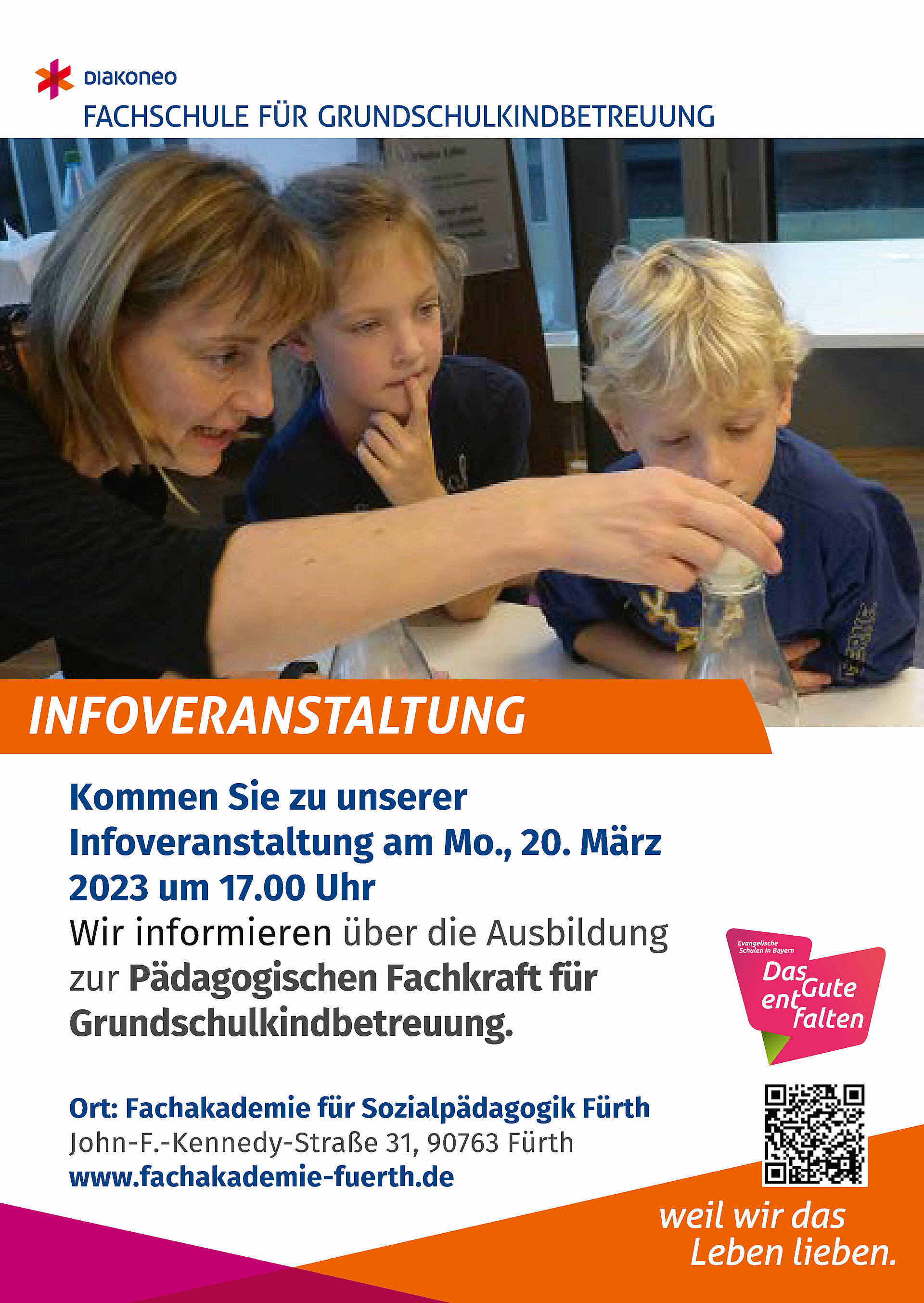 Werbung für Informationsveranstaltung